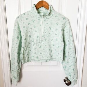 Forever 21 Athletic Crop Zip Top Size Medium